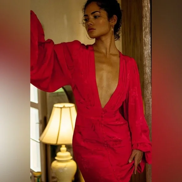 Rat & Boa Red Mini Dress - Picture 5 of 12